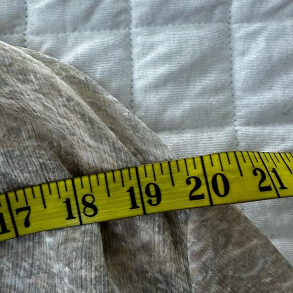 ROSE OLIVE Womens Tunic Beige Abstract Print Sheer Relaxed Boho Neutral | 1X - Picture 10 of 10